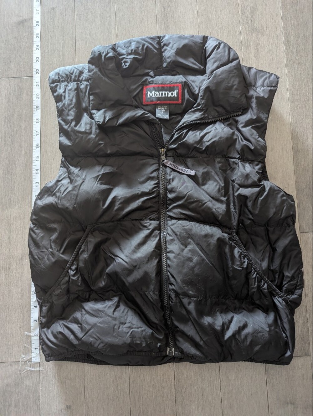 Marmot Black Puffer Jacket Duvet Goose Women Small Fit Lightly Oversize